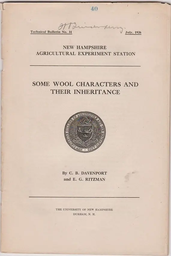 Some Wool Characteristics And Their Inheritance 1