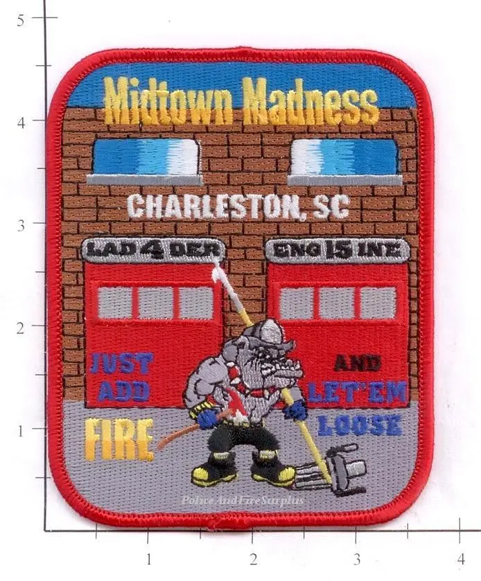 South Carolina - Charleston Engine 15 Ladder 4 Fire Dept Patch 1