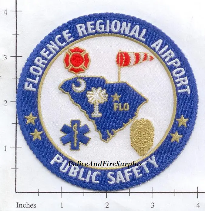 South Carolina - Florence Regional Airport Public Safety Fire Police Ems Dept Patch 1
