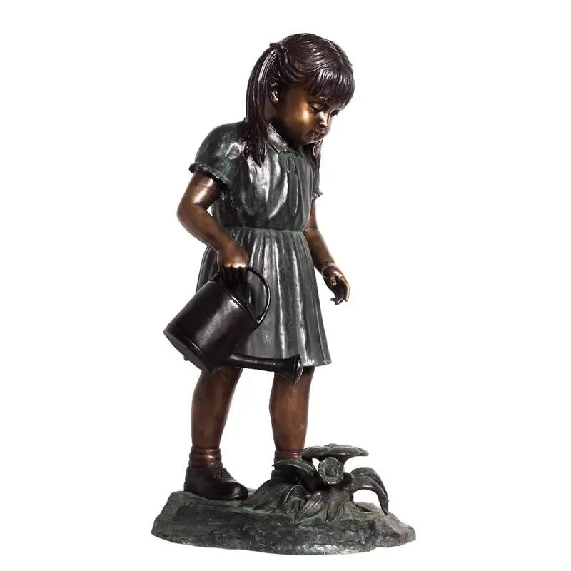 Spring Gardening Girl With Watering Can 1