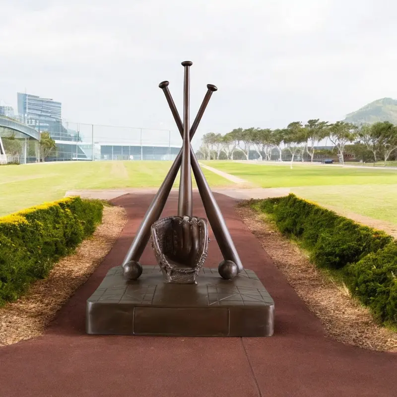 Spring Training Bronze Baseball Statue 1