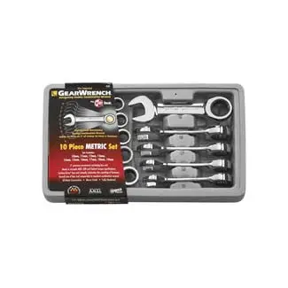 Stubby Ratchet Wrench 10 Piece Metric Set - Kdt9520 1