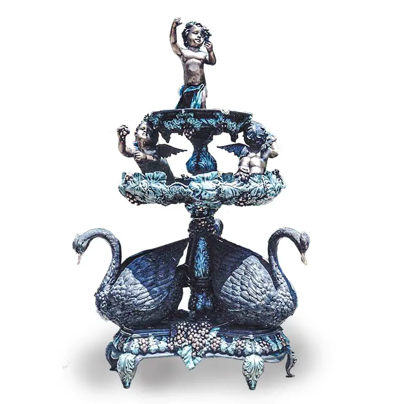 Swan Spring Bronze Fountain 1