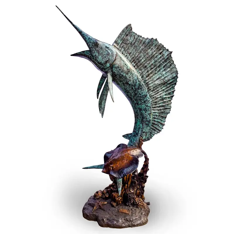 Swordfish Billfish With Verdigris Patina 1