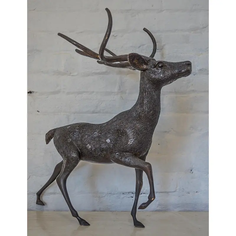 Tabletop Bronze Deer Statue 1