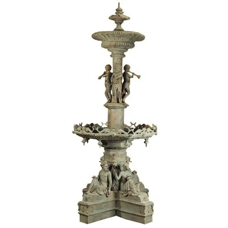 Tall Column Styled Bronze Fountain 1