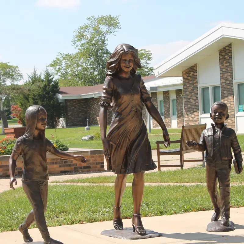 Teaching The Future Bronze School Statue Set 1