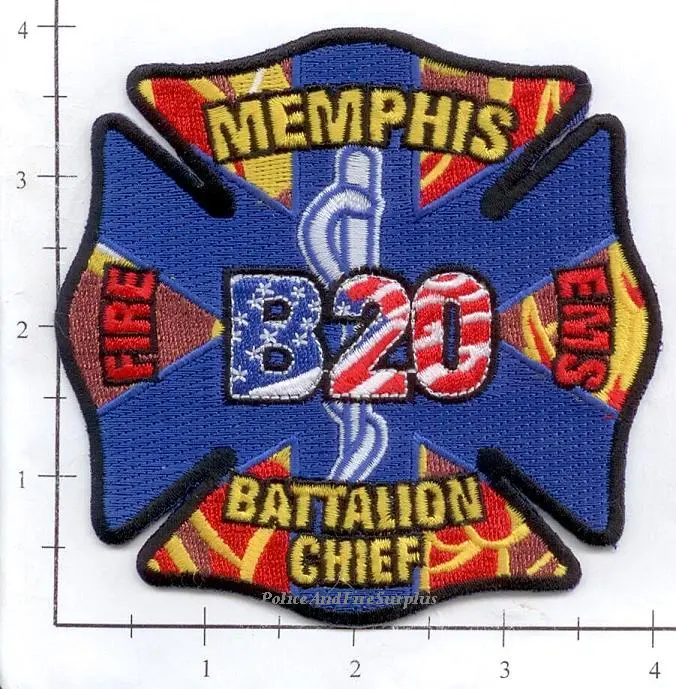 Tennessee - Memphis Battalion 20 Fire Dept Patch 1