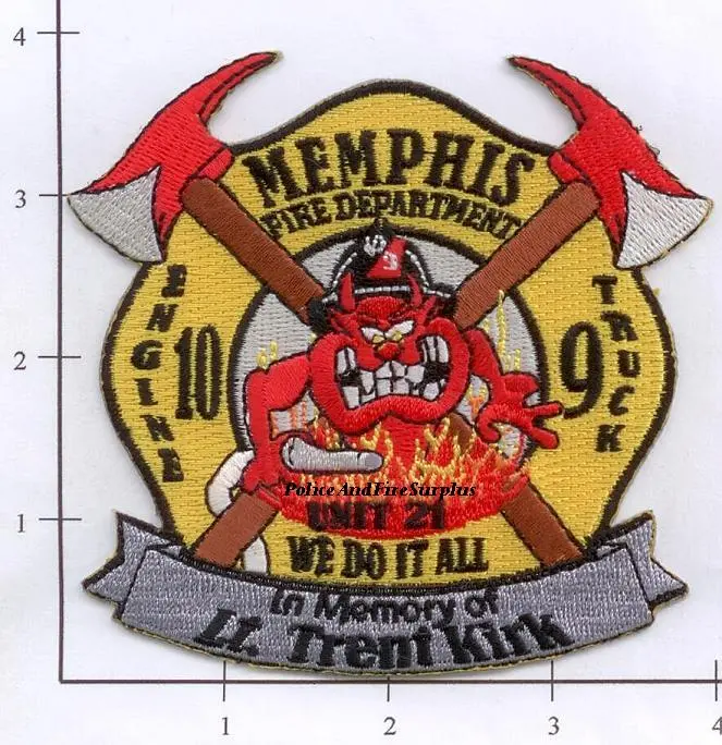 Tennessee - Memphis Engine 10 Truck 9 Unit 21 Fire Dept Patch V1 1