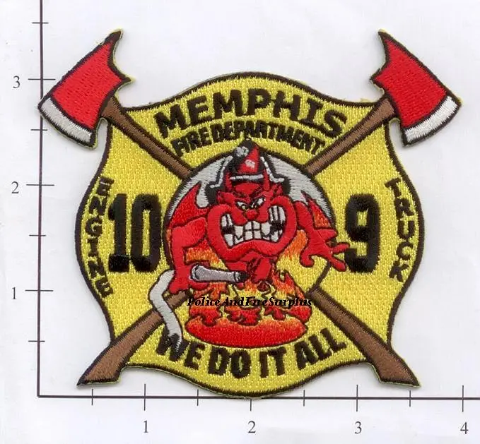 Tennessee - Memphis Engine 10 Truck 9 Unit 21 Fire Dept Patch V2 1
