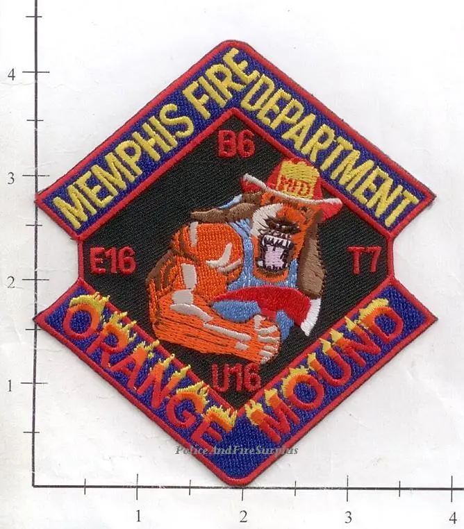 Tennessee - Memphis Engine 16 Truck 7 Battalion 6 Fire Dept Patch V1 1