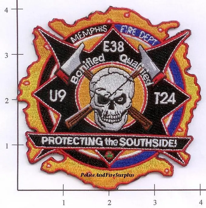 Tennessee - Memphis Engine 38 Truck 24 Unit 9 Fire Dept Patch 1