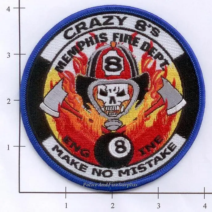 Tennessee - Memphis Engine  8 Fire Dept Patch 1