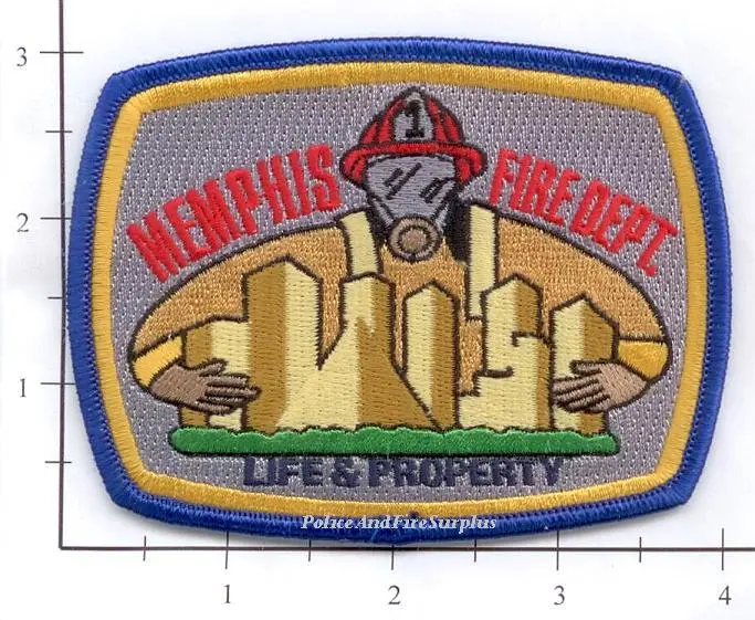 Tennessee - Memphis Fire Dept Patch With Facepiece 1