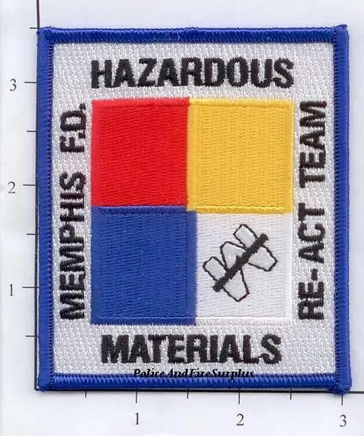 Tennessee - Memphis Hazardous Materials Re-Act Team Fire Dept Patch 1