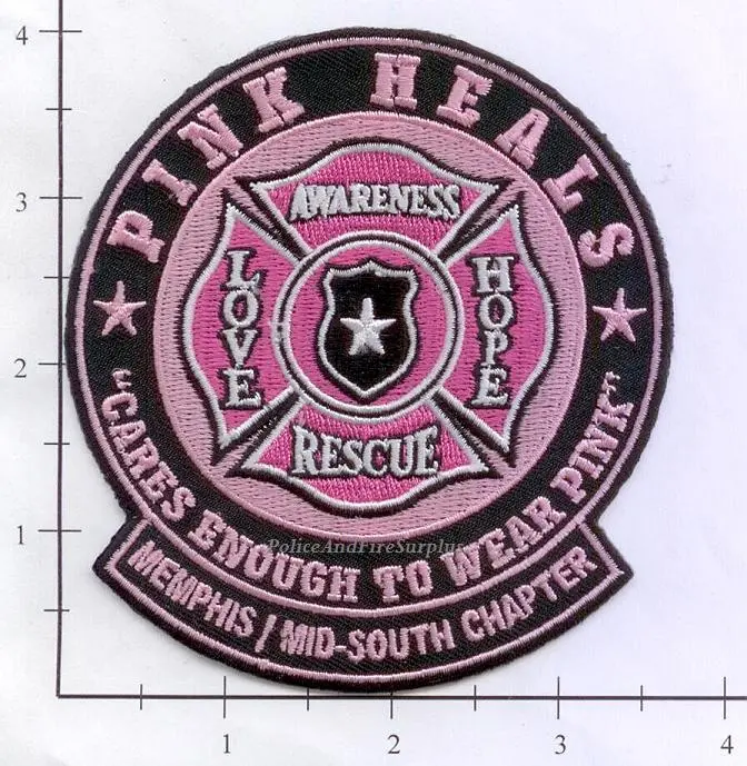 Tennessee - Memphis Pink Heals Mid South Chapter Fire Dept Patch 1