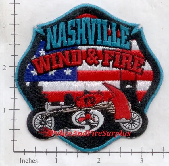 Tennessee - Wind And Fire Motorcycle Club Fire Dept Patch 1