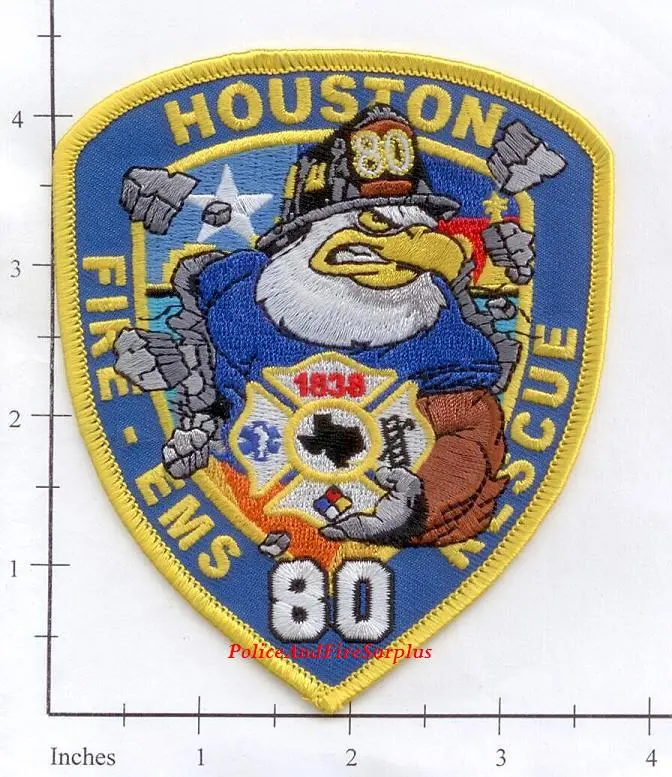 Texas - Houston Station  80 Fire Dept Patch 1