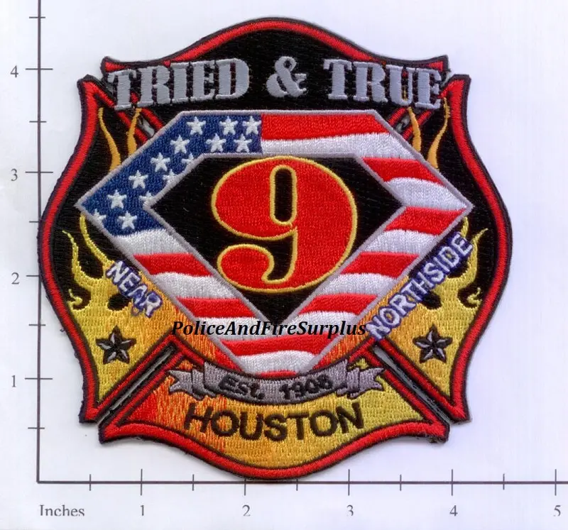 Texas - Houston Station   9 Fire Dept Patch 1