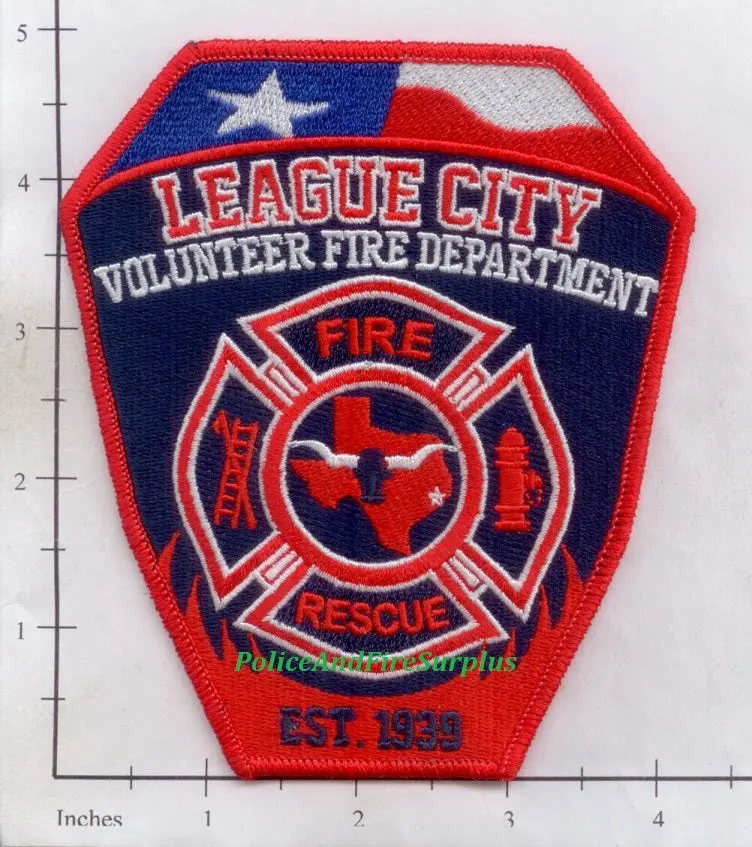 Texas - League City Volunteer Fire Dept Patch 1