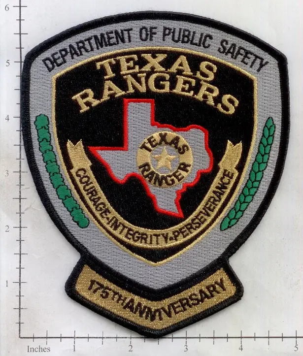 Texas - Texas Rangers 175Th Anniversary Police Dept Patch 1