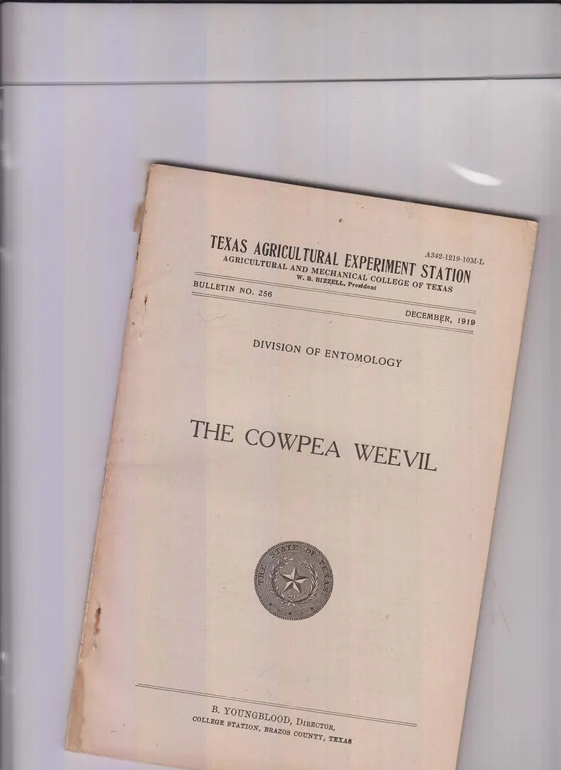 The Cowpea Weevil  By Paddock, F. B., H.J. Reinhard. 1