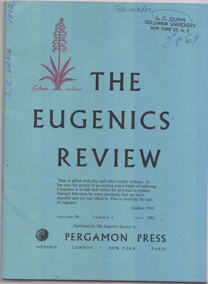 The Eugenics Review By 1