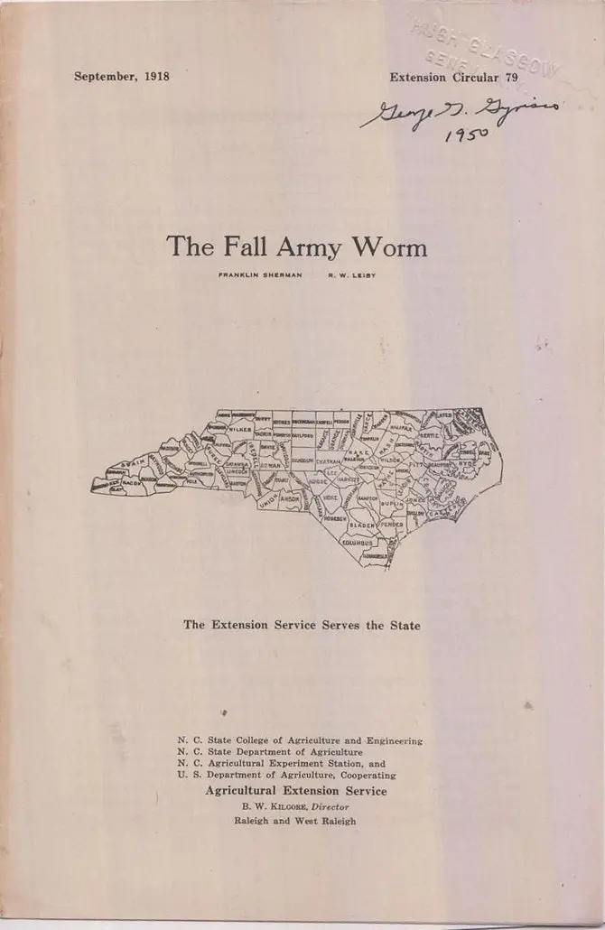 The Fall Army-Worm  By  Sherman, Franklin And R.W. Leiby 1