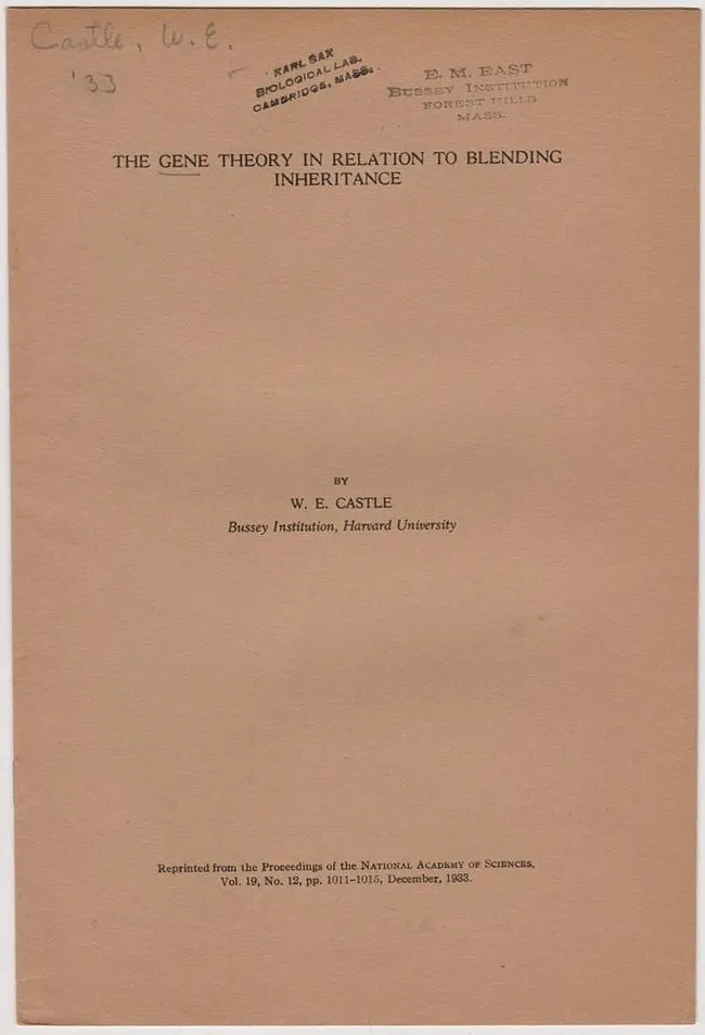 The Gene Theory In Relation To Blending Inheritance 1