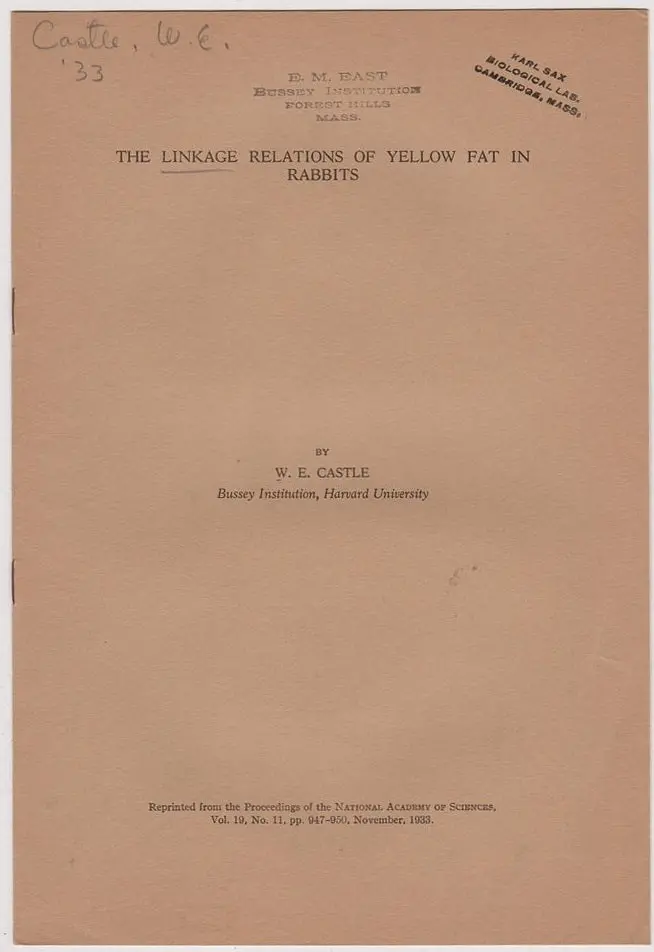 The Linkage Relation Of Yellow Fat In Rabbits 1
