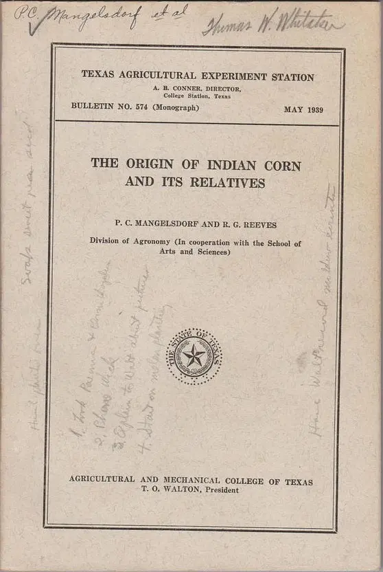 The Origin Of Indian Corn And Its Relatives 1