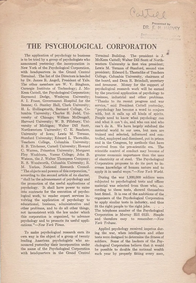 The Psychological Corporation 1