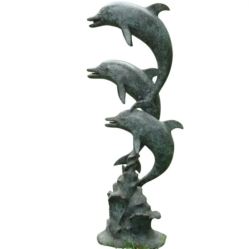 Three Dolphins On A Wave 2