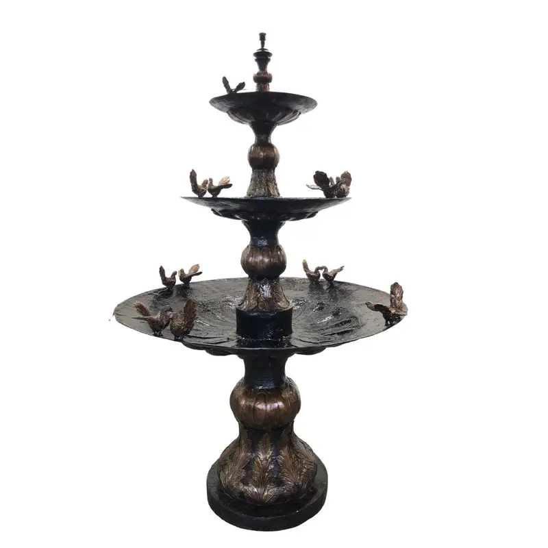 Three-Tier Fountain With Birds 1