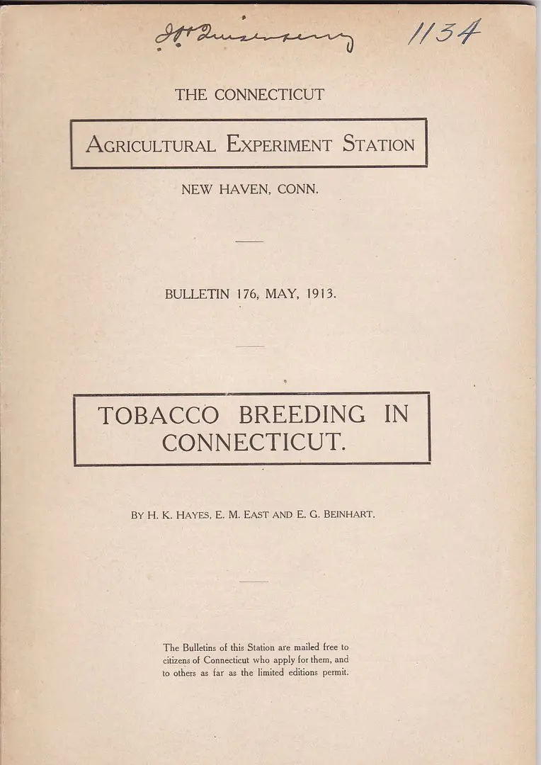 Tobacco Breeding In Connecticut 1