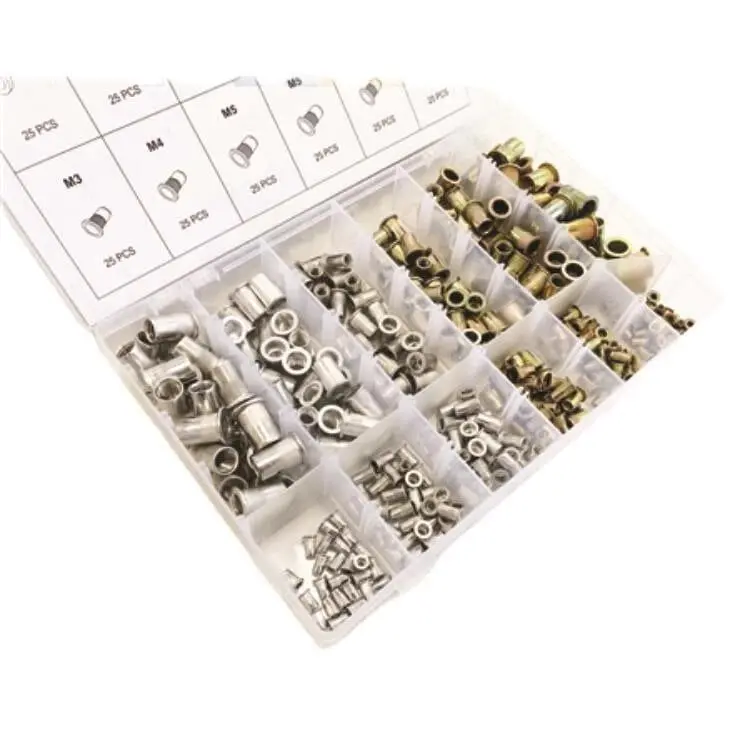 Toolzone 300 Piece Mixed Rivnuts Blind Set Threaded Nuts M3-M10 Rivet Nut Tool Hw210 1