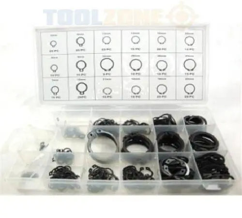 Toolzone 300Pc External Circlips Snap Ring Assortment Set Hw184 1
