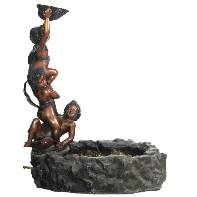 Triple Cherub Spring Fountain 1