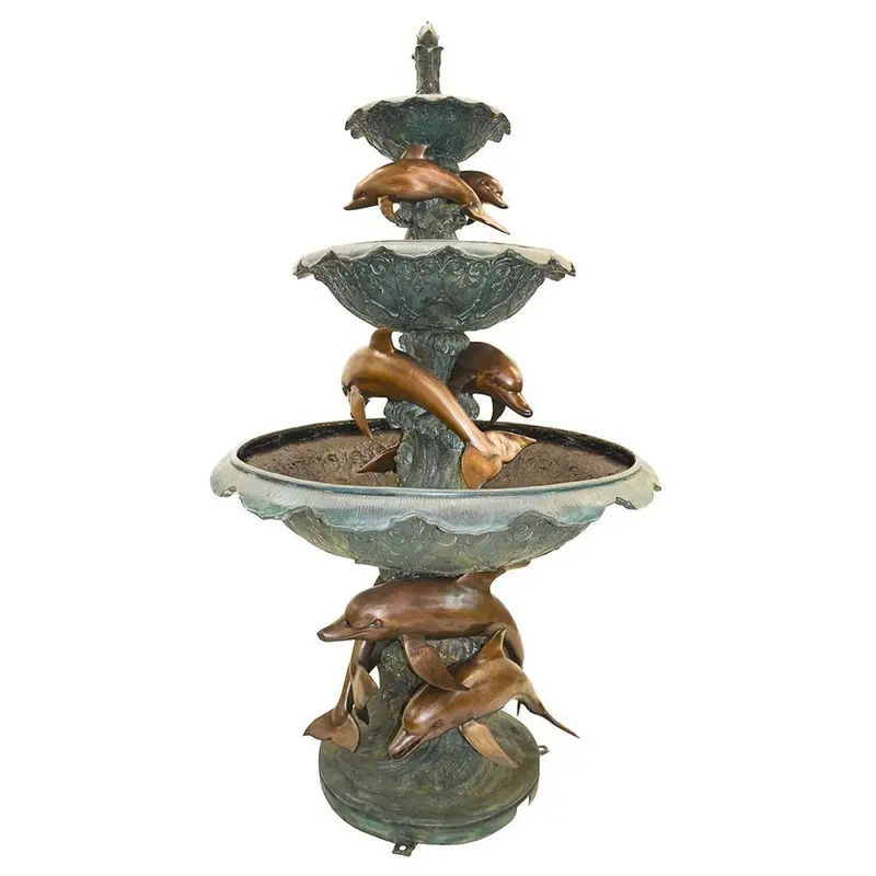 Triple Tier Dolphin Fountain 1