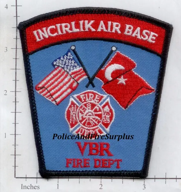 Turkey - Incirlik Air Base, Vinnell Brown And Root Fire Dept Patch V2 1