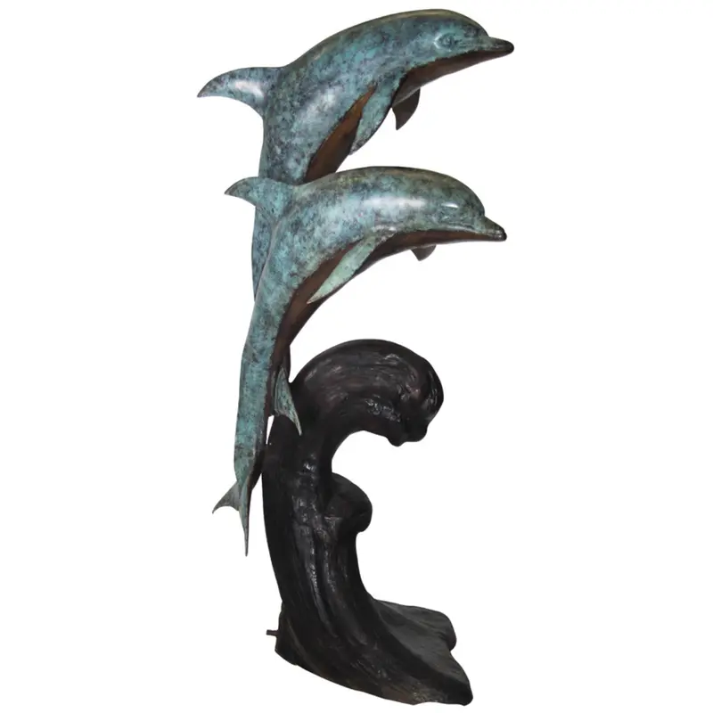 Two Dolphins On Tall Wave 1