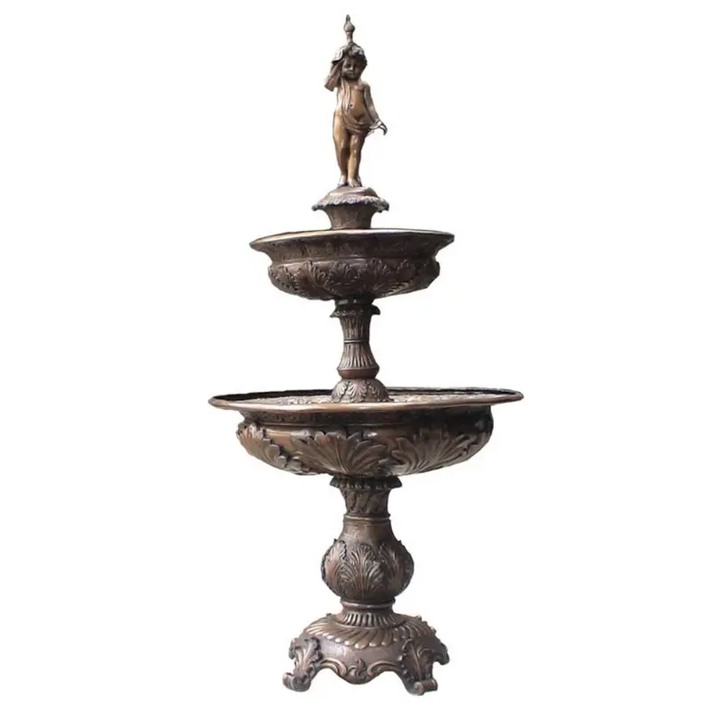 Two-Tier Bronze Cherub Fountain 1