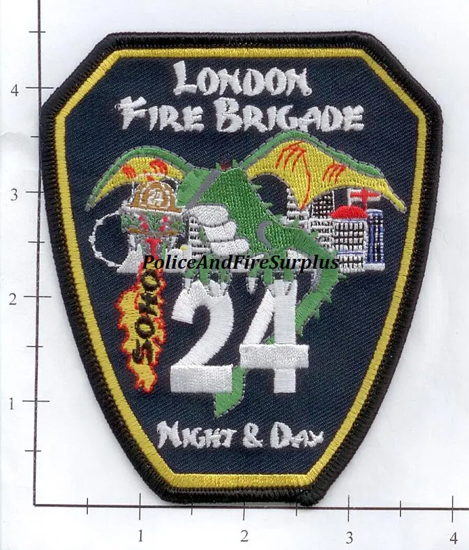 United Kingdom - London Fire Brigade Fire Dept Patch V1 1