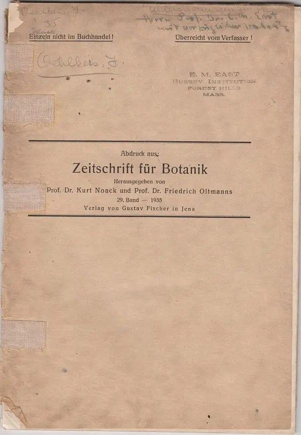 Untersuchungen Zur Physiologie Der Meiosis I. 1