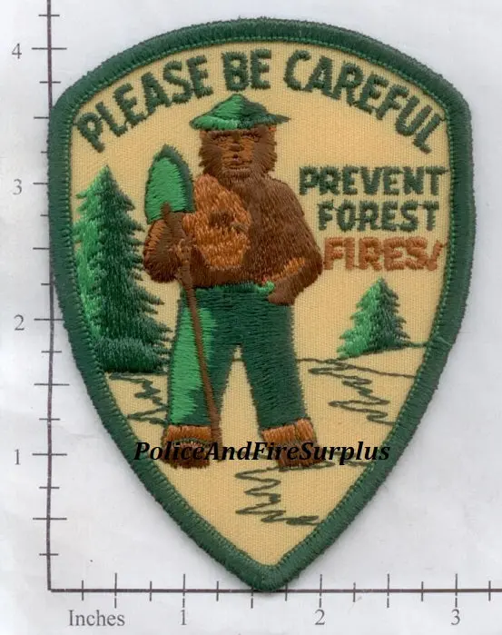 Us Forest Service -  Smokey The Bear - Please Be Careful Prevent Forest Fires Patch 1