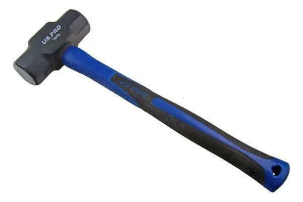 Us Pro 1.8Kg (4Lb) Sledge Hammer Double Face Head Tpr Shaft 1666 1
