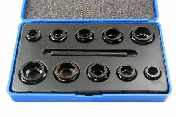 Us Pro 11Pc Bolt Stud Extractor Set Damaged Heads, Nut Style Sockets 2648 1