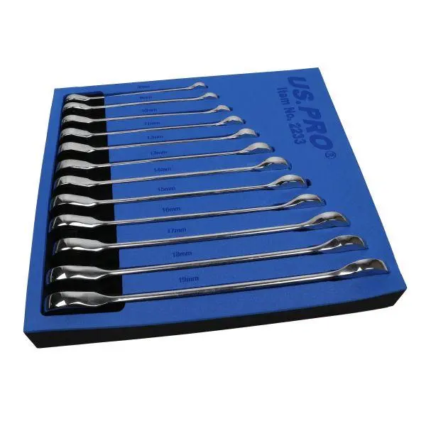 Us Pro 12Pc Metric Gear Ratchet Combination Spanner Wrench Set 8-19Mm 2233 1