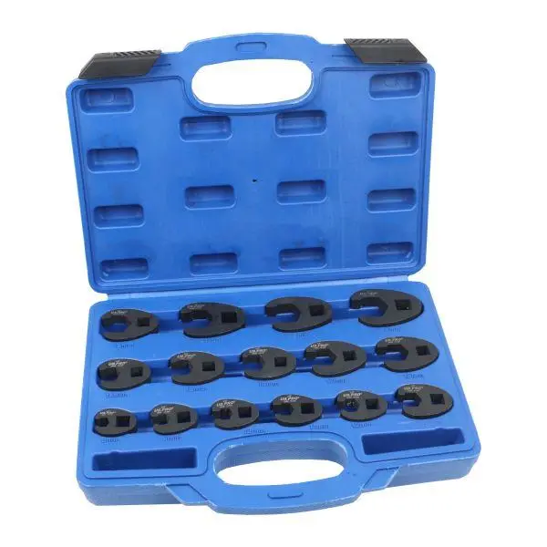 Us Pro 15Pc Crow Foot Spanner Set 8Mm-24Mm Heavy Duty Open End Wrench 7594 1