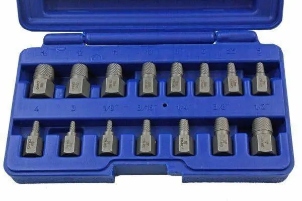 Us Pro 15Pc Heavy Duty Screw And Stud Extractor Set - Removes Broken Studs & Screws 2637 1